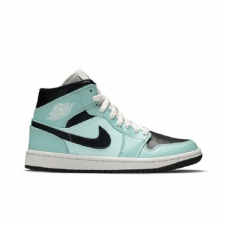 Dámské Boty Air Jordan 1 Mid Modrý Černá Bílý