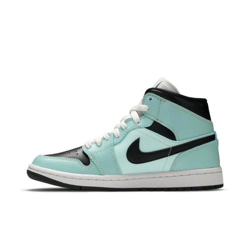 Dámské Boty Air Jordan 1 Mid Modrý Černá Bílý
