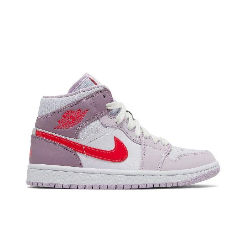 Dámské Boty Air Jordan 1 Mid Nachový Bílý Červené