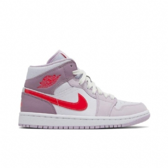 Dámské Boty Air Jordan 1 Mid Nachový Bílý Červené