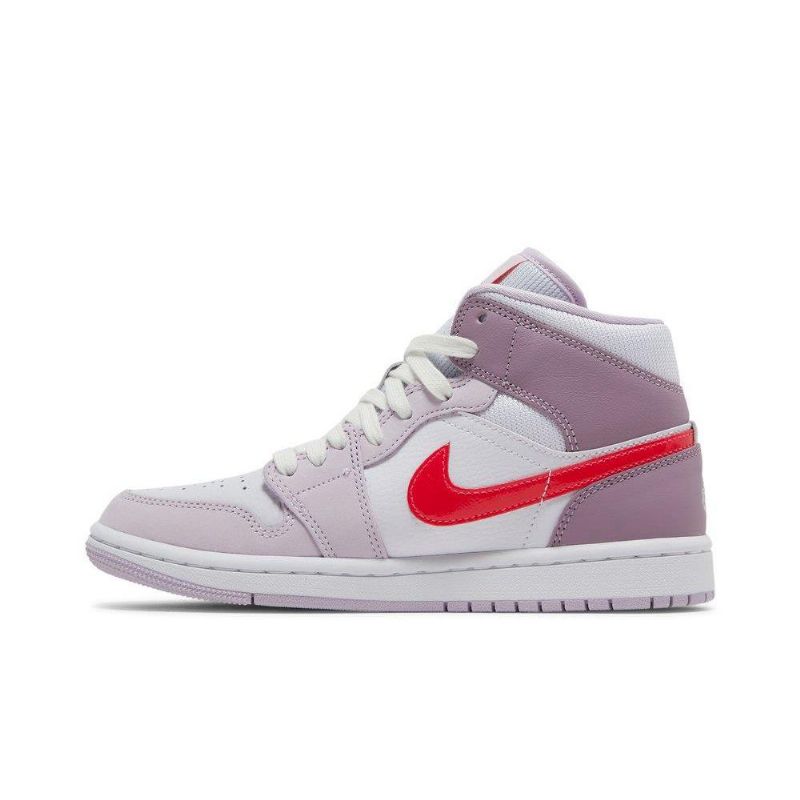 Dámské Boty Air Jordan 1 Mid Nachový Bílý Červené