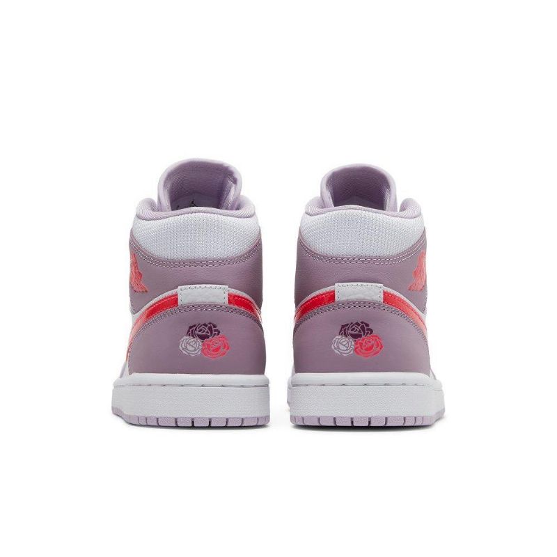 Dámské Boty Air Jordan 1 Mid Nachový Bílý Červené