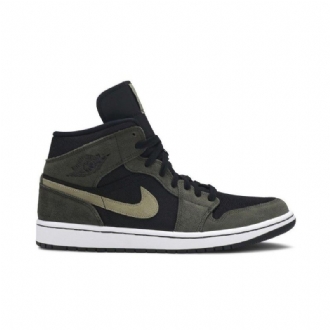 Dámské Boty Air Jordan 1 Mid Olive Zelená Černá