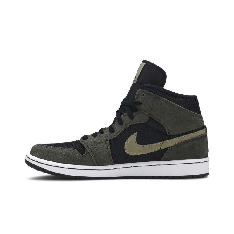 Dámské Boty Air Jordan 1 Mid Olive Zelená Černá
