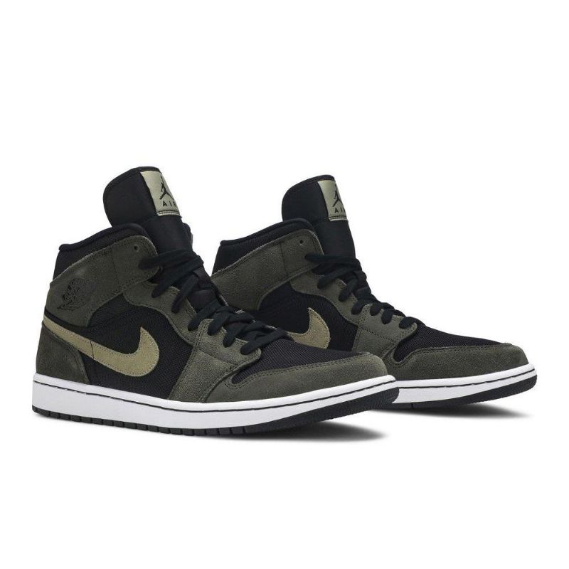 Dámské Boty Air Jordan 1 Mid Olive Zelená Černá