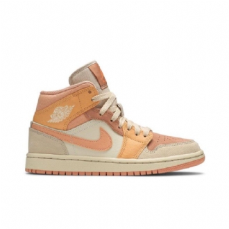 Dámské Boty Air Jordan 1 Mid Oranžový Růžová Khaki