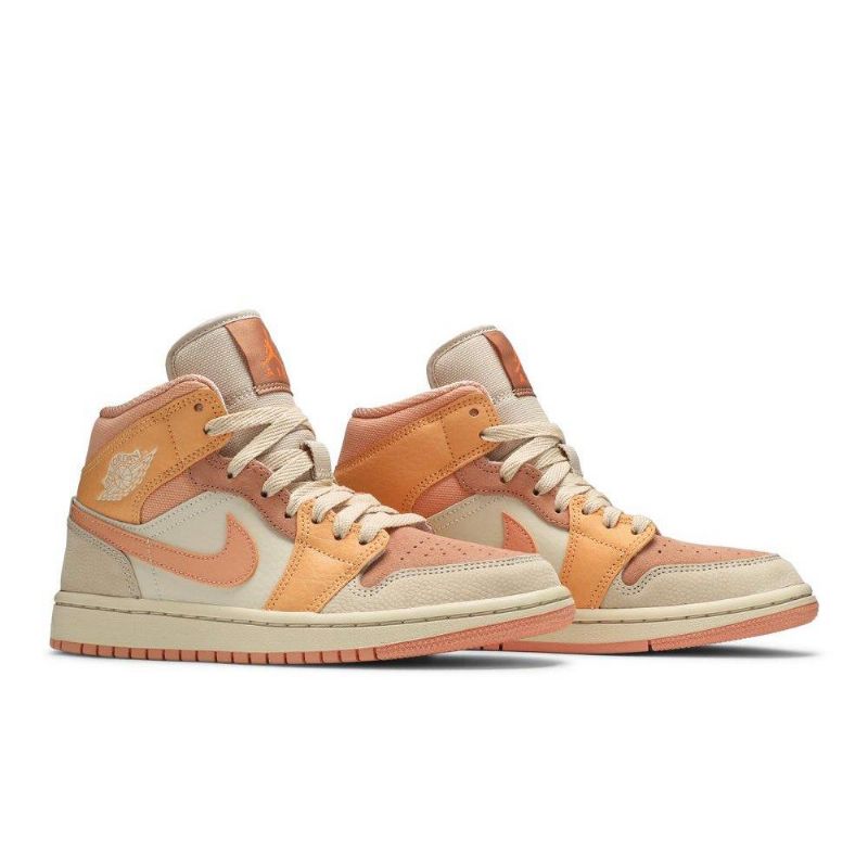 Dámské Boty Air Jordan 1 Mid Oranžový Růžová Khaki