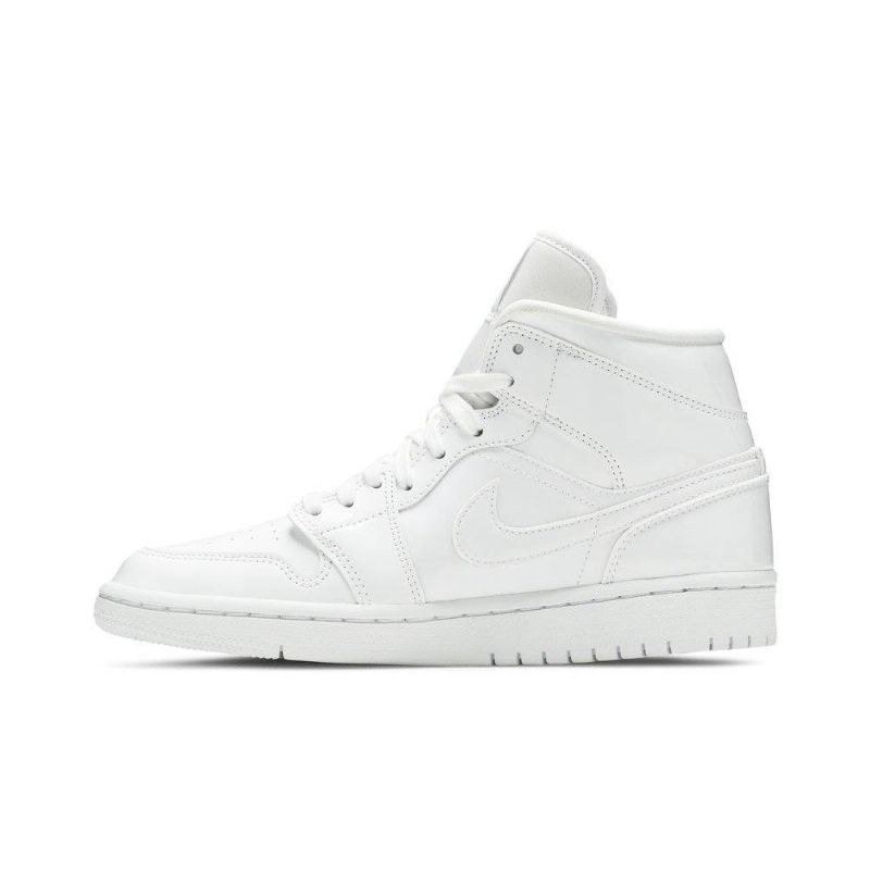 Dámské Boty Air Jordan 1 Mid Patent Bílý