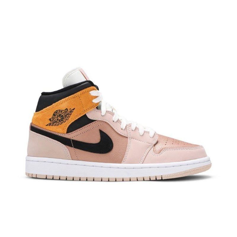 Dámské Boty Air Jordan 1 Mid Se Béžová Zlatá Černá Bílá