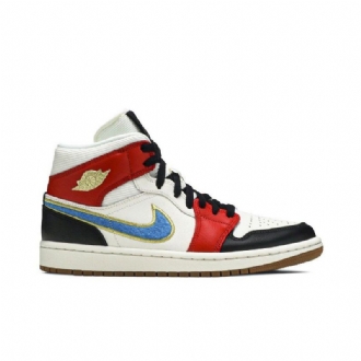 Dámské Boty Air Jordan 1 Mid Se Bílý Červené Černá Zlatý