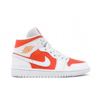 Dámské Boty Air Jordan 1 Mid Se Bílý Oranžový