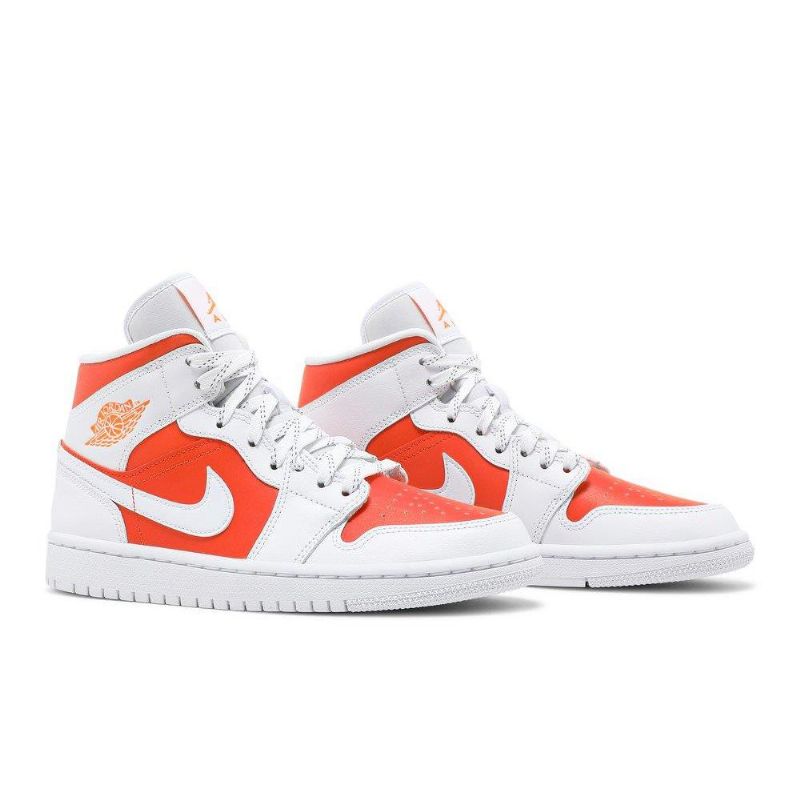 Dámské Boty Air Jordan 1 Mid Se Bílý Oranžový