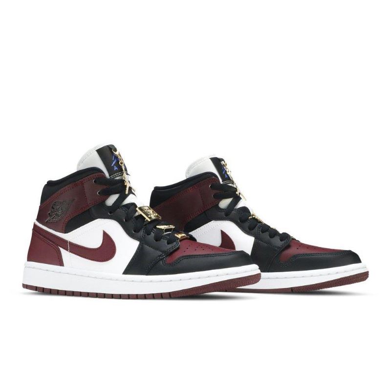 Dámské Boty Air Jordan 1 Mid Se Černá Bordeaux Bílý
