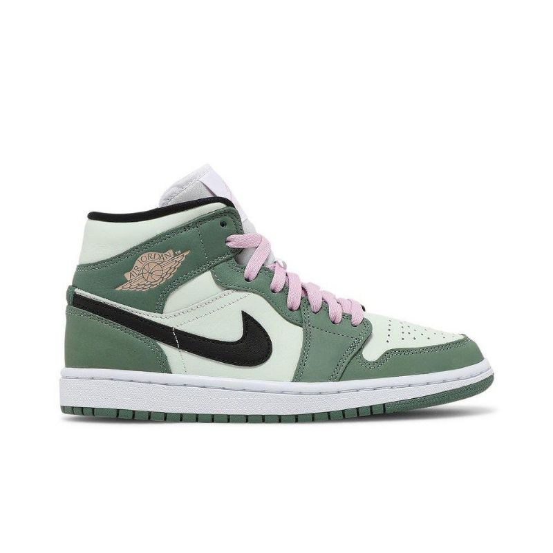 Dámské Boty Air Jordan 1 Mid Se Zelená Černá Růžová