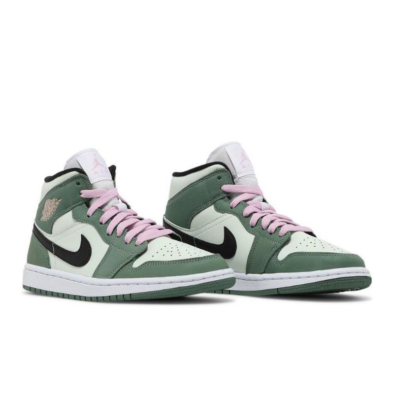 Dámské Boty Air Jordan 1 Mid Se Zelená Černá Růžová