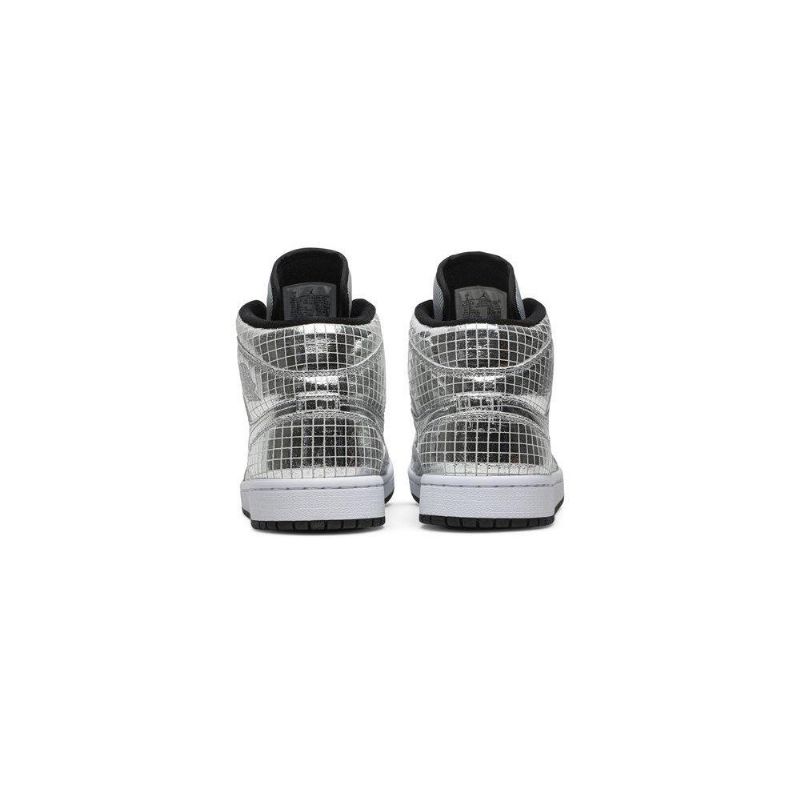 Dámské Boty Air Jordan 1 Mid Stříbrný Bílý