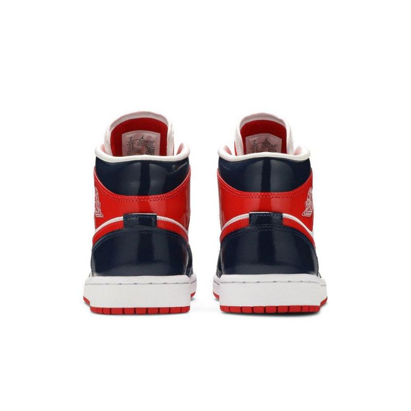Dámské Boty Air Jordan 1 Mid Tmavě Modrá Červené Bílý