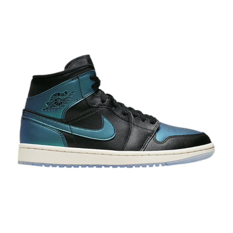 Dámské Boty Air Jordan 1 Mid Turquoise Černá Bílý