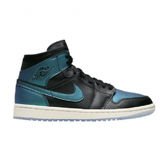 Dámské Boty Air Jordan 1 Mid Turquoise Černá Bílý