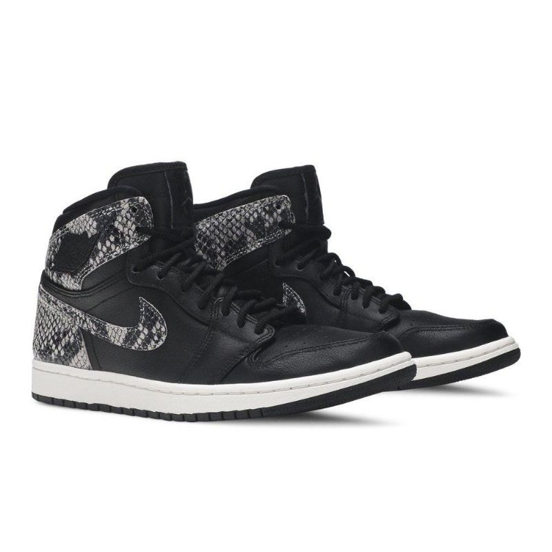 Dámské Boty Air Jordan 1 Retro High Premium Černá Šedá