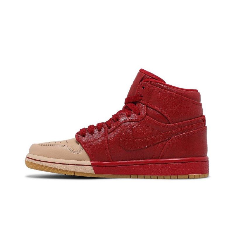 Dámské Boty Air Jordan 1 Retro High Premium Červené Hnědý