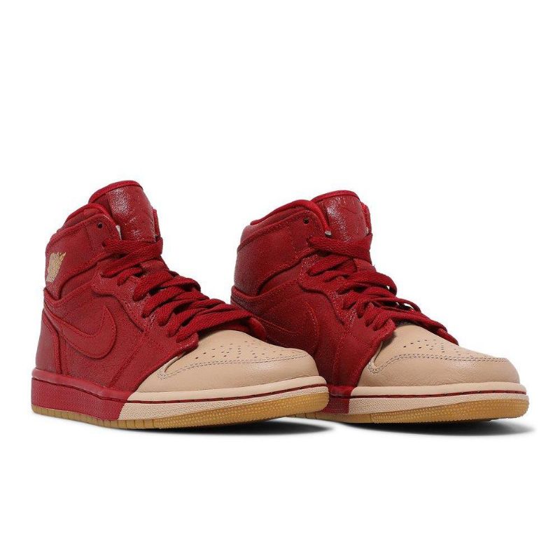 Dámské Boty Air Jordan 1 Retro High Premium Červené Hnědý