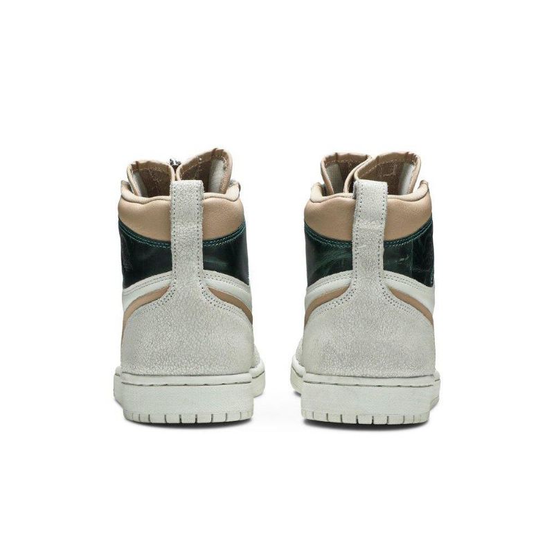 Dámské Boty Air Jordan 1 Retro High Zip Bílý Zelená Hnědé