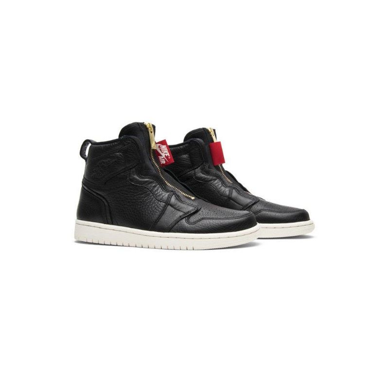 Dámské Boty Air Jordan 1 Retro High Zip Černá Bílý