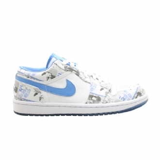 Dámské Boty Air Jordan 1 Retro Low Bílý Modrý