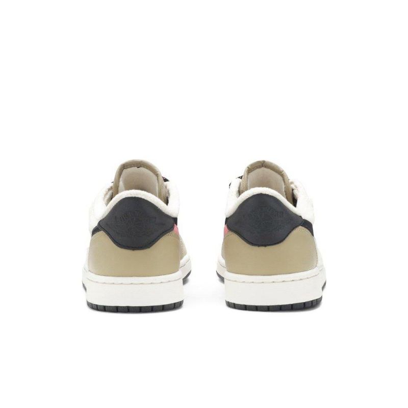 Dámské Boty Air Jordan 1 Retro Low Fleece Béžová Černá Růžová Bílá