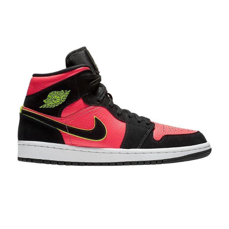 Dámské Boty Air Jordan 1 Retro Mid Černá Růžová Zelená