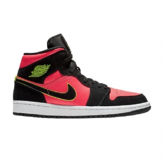 Dámské Boty Air Jordan 1 Retro Mid Černá Růžová Zelená