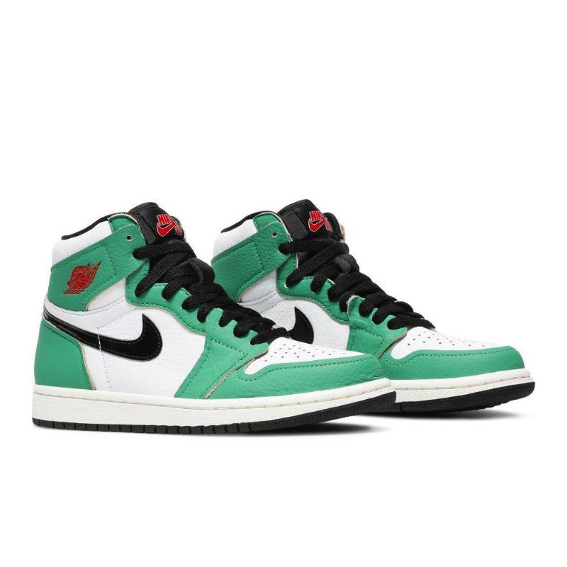 Dámské Boty Air Jordan 1 Retro Vysoké A Zelené Bílé Černé