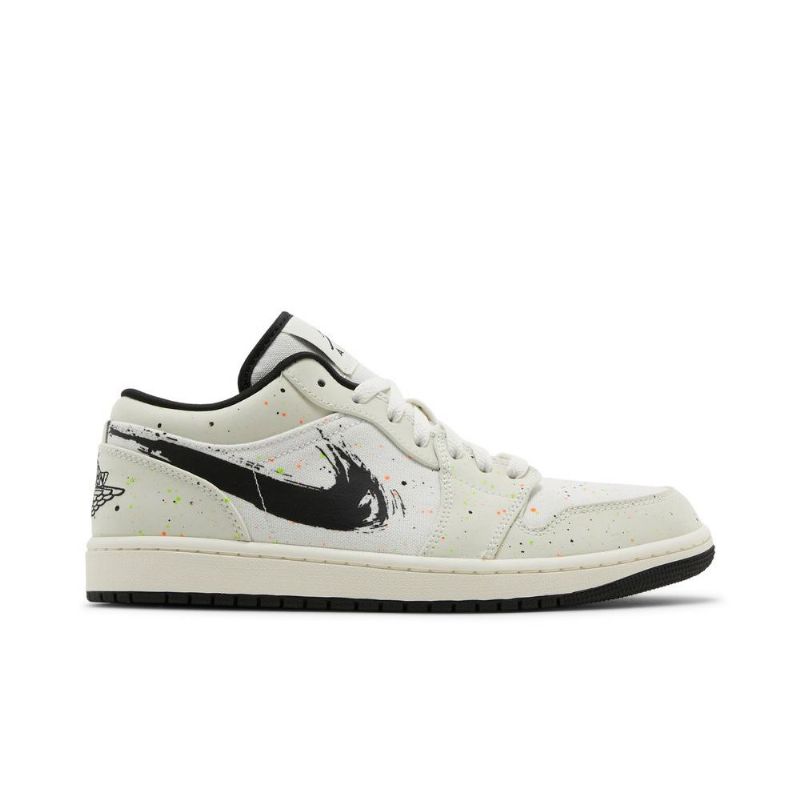Nízké Bílé Černé Pánské Boty Air Jordan 1