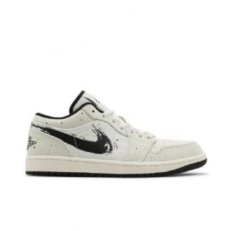 Nízké Bílé Černé Pánské Boty Air Jordan 1