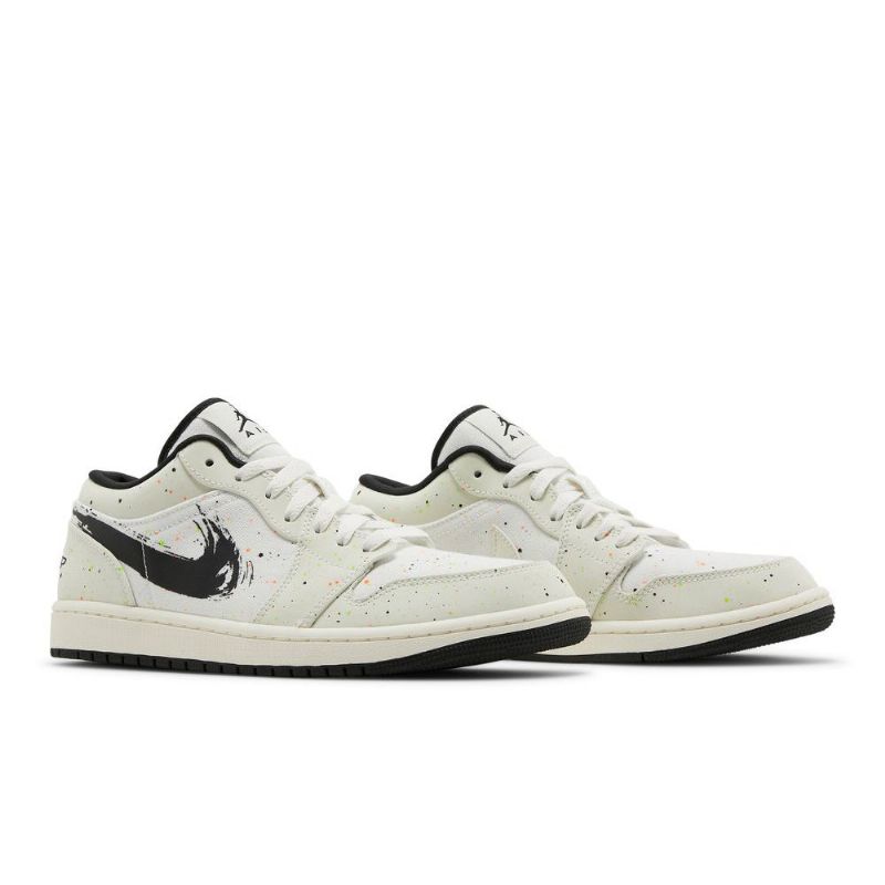Nízké Bílé Černé Pánské Boty Air Jordan 1