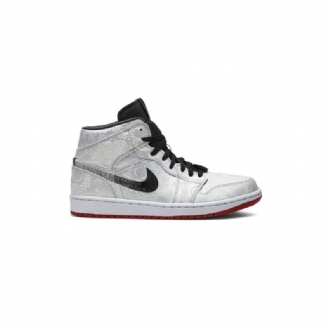 Pánské Boty Air Jordan 1 Clot Mid Bílý Černá Červené