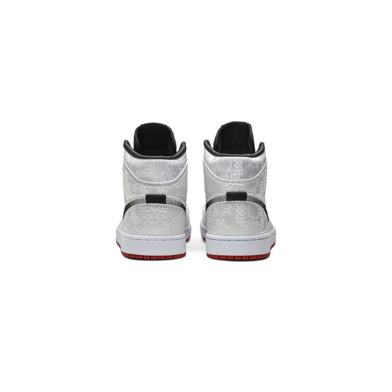 Pánské Boty Air Jordan 1 Clot Mid Bílý Černá Červené