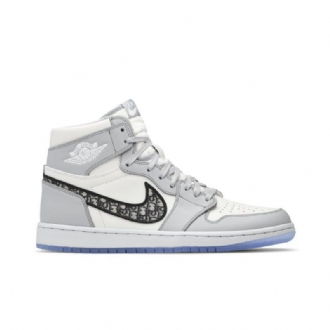 Pánské Boty Air Jordan 1 Dior High Šedá Bílý Černá