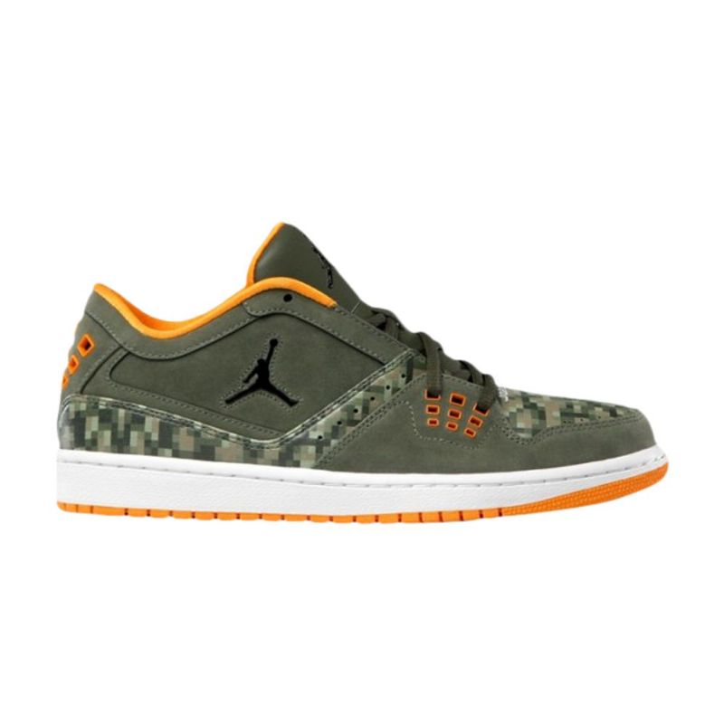 Pánské Boty Air Jordan 1 Flight Low Olive Zelená Oranžový