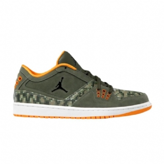 Pánské Boty Air Jordan 1 Flight Low Olive Zelená Oranžový