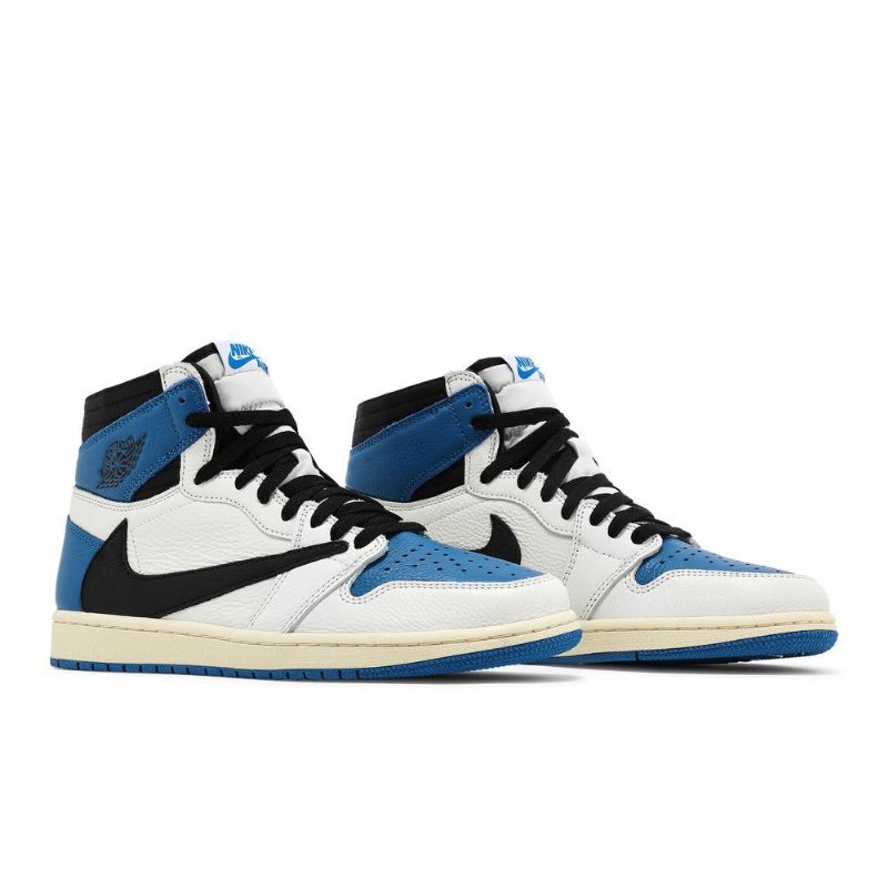 Pánské Boty Air Jordan 1 Fragment Design Travis Scott Retro High Bílý Černá Modrý