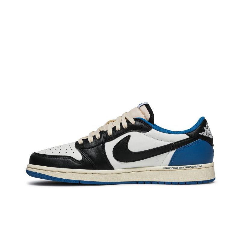 Pánské Boty Air Jordan 1 Fragment Design Travis Scott Retro Nízká Modrá Bílá Černá Béžová