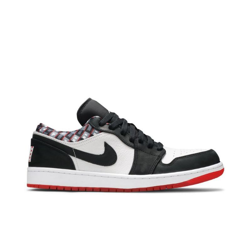 Pánské Boty Air Jordan 1 Low Bílý Černá Červené