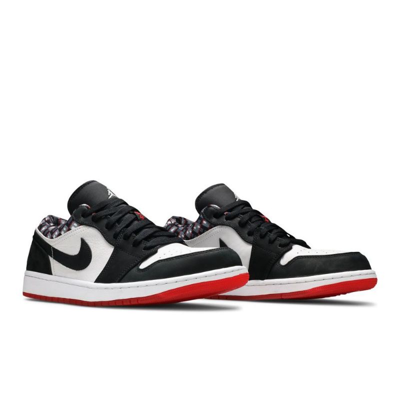 Pánské Boty Air Jordan 1 Low Bílý Černá Červené