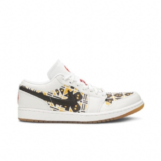 Pánské Boty Air Jordan 1 Low Bílý Hnědý Černá