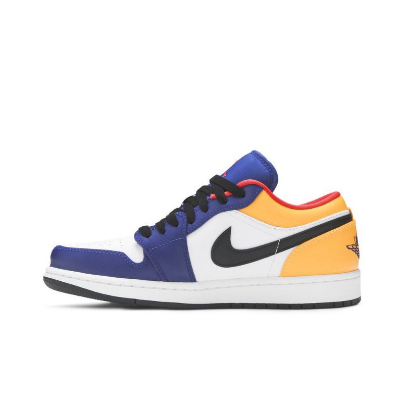 Pánské Boty Air Jordan 1 Low Bílý Modrá Oranžová Černá