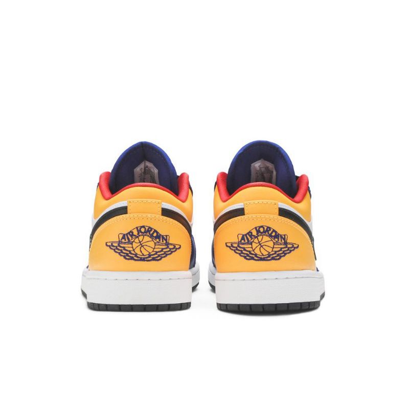 Pánské Boty Air Jordan 1 Low Bílý Modrá Oranžová Černá