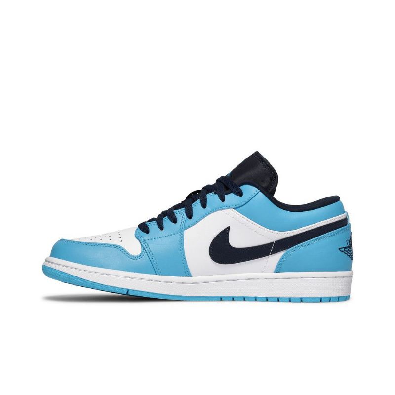 Pánské Boty Air Jordan 1 Low Bílý Modrý Černá