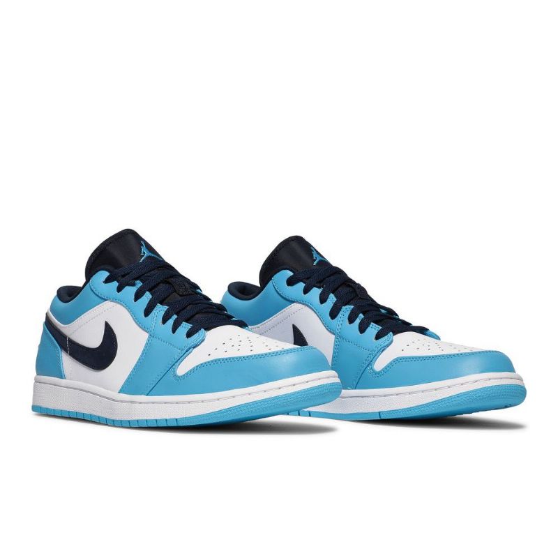 Pánské Boty Air Jordan 1 Low Bílý Modrý Černá